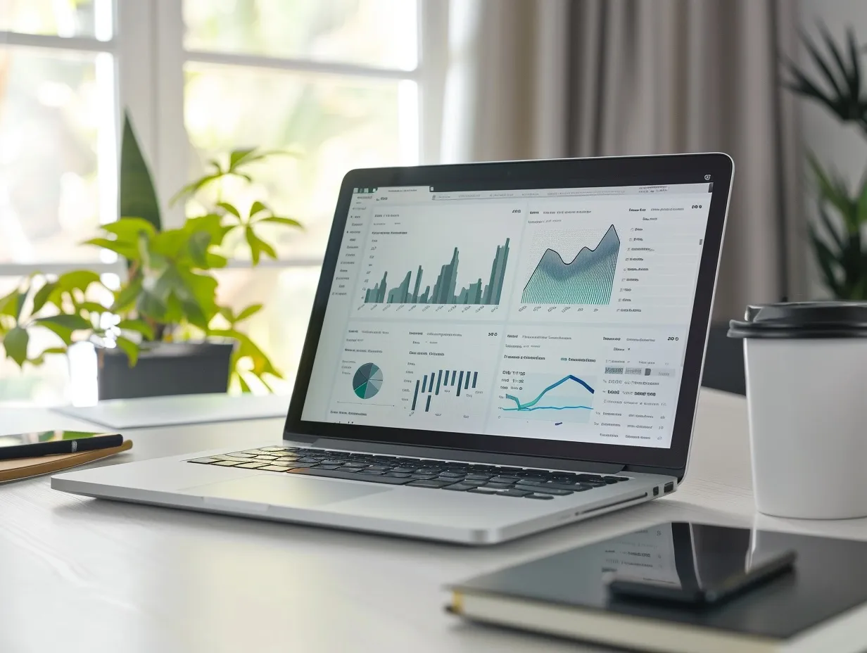 経営ダッシュボード画面で売上・利益・資金繰りを可視化した画面