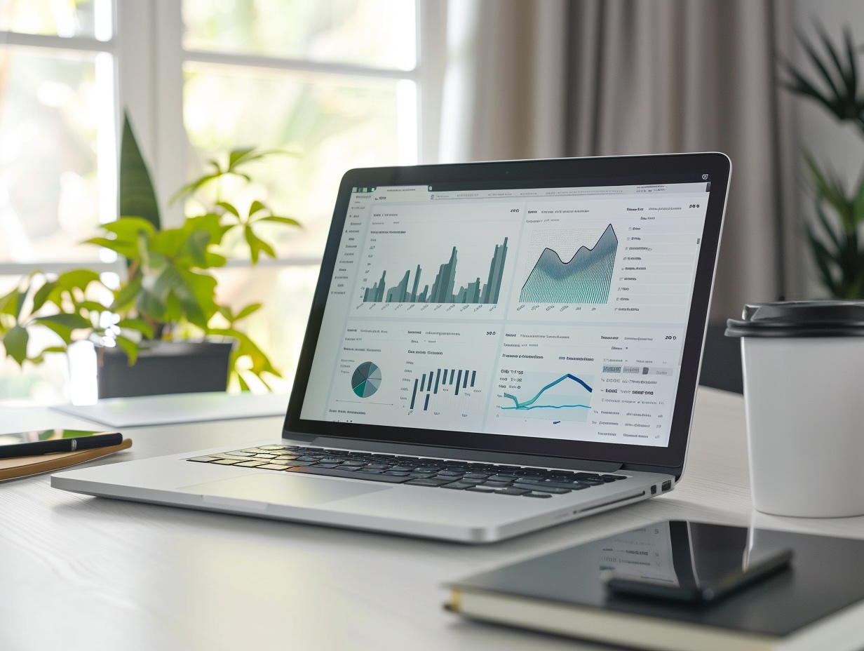 経営ダッシュボード画面で売上・利益・資金繰りを可視化した画面